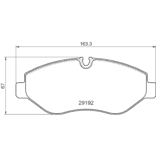 Bremsbelagsatz Scheibenbremse Hella Pagid 8DB 355 005-521 für Mercedes Benz VW