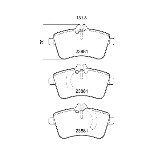 Bremsbelagsatz Scheibenbremse Hella Pagid 8DB 355 010-331 für Mercedes Benz