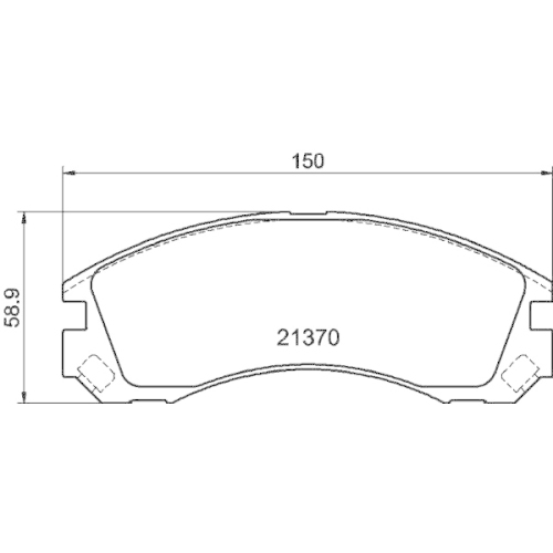 Bremsbelagsatz Scheibenbremse Hella Pagid 8DB 355 011-751 für Citroën Mitsubishi