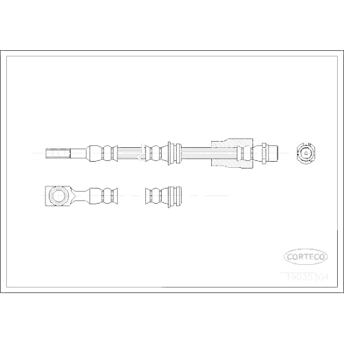 Bremsschlauch Corteco 19035304 für Opel Vauxhall General Motors Vorderachse
