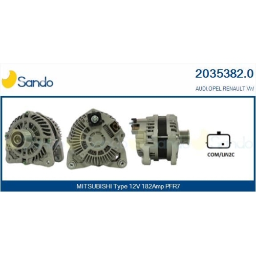 Generator Sando 2035382.0 für Mitsubishi Nissan Opel