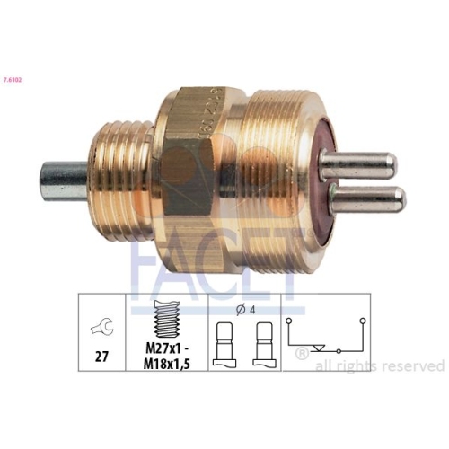 Schalter Rückfahrleuchte Facet 7.6102 Made In Italy - Oe Equivalent für Fiat Man