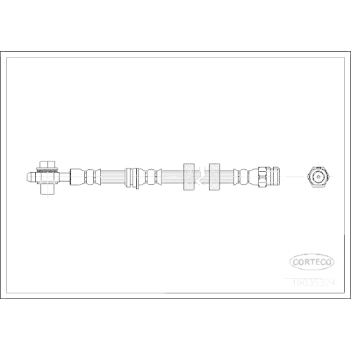 Bremsschlauch Corteco 19035324 für Skoda Vorderachse Vorderachse Beidseitig