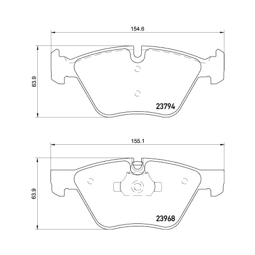 Bremsbelagsatz Scheibenbremse Hella Pagid 8DB 355 011-321 für Bmw Vorderachse