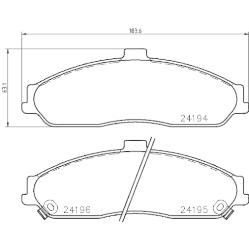 Bremsbelagsatz Scheibenbremse Hella Pagid 8DB 355 012-561 für Vauxhall Chevrolet