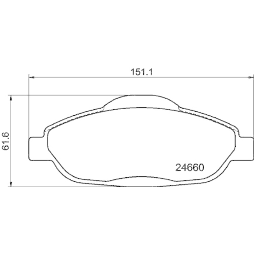 Bremsbelagsatz Scheibenbremse Hella Pagid 8DB 355 013-911 für Citroën Peugeot