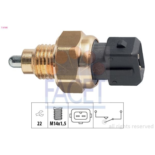 Schalter Rückfahrleuchte Facet 7.6108 Made In Italy - Oe Equivalent für Citroën