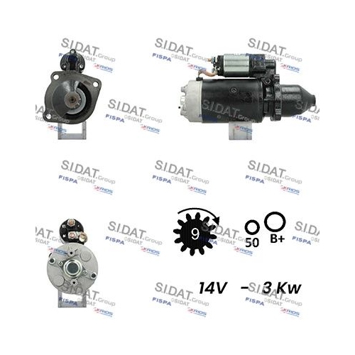 Starter Sidat S12BH0736A2 für Volvo