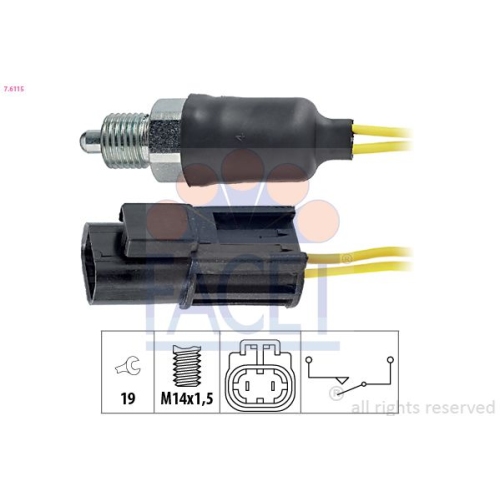 Schalter Rückfahrleuchte Facet 7.6115 Made In Italy - Oe Equivalent für Ford
