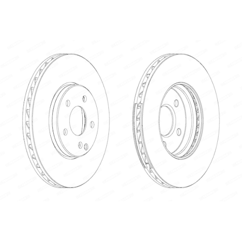 2 Bremsscheibe FERODO DDF1638 PREMIER für MERCEDES-BENZ, Vorderachse