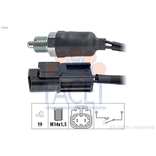 Schalter Rückfahrleuchte Facet 7.6116 Made In Italy - Oe Equivalent für Nissan