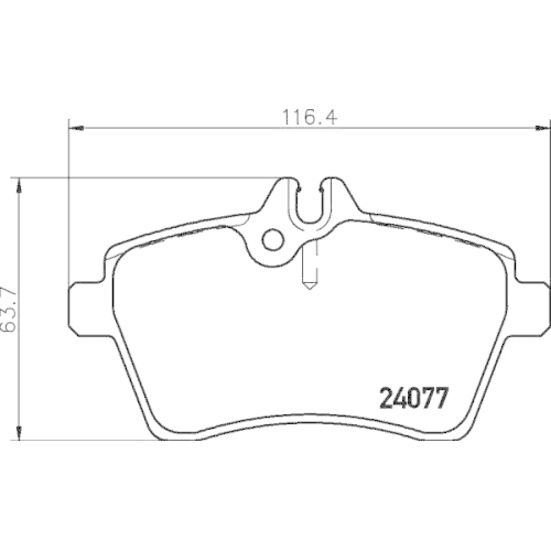 Bremsbelagsatz Scheibenbremse Hella Pagid 8DB 355 011-371 für Mercedes Benz