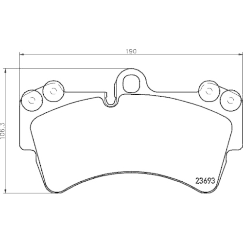 Bremsbelagsatz Scheibenbremse Hella Pagid 8DB 355 018-691 für Audi Porsche Seat