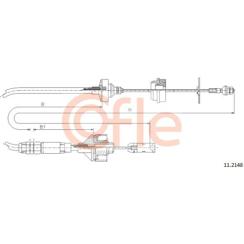 Seilzug Kupplungsbetätigung Cofle 11.2148 für Citroën