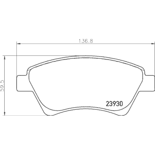 Bremsbelagsatz Scheibenbremse Hella Pagid 8DB 355 010-541 für Renault