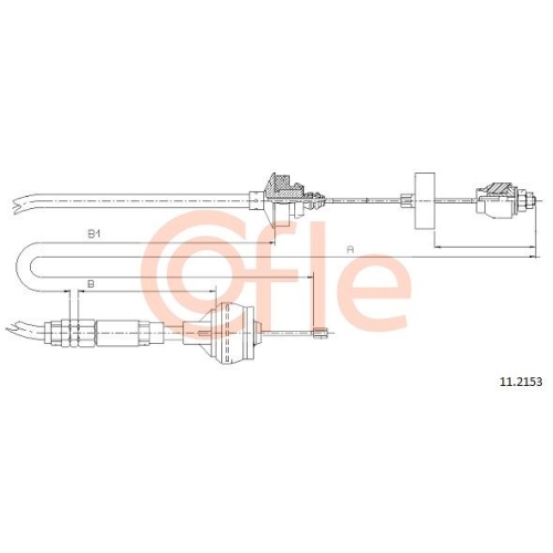 Seilzug Kupplungsbetätigung Cofle 11.2153 für Citroën