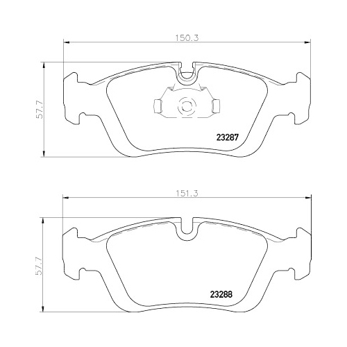 Bremsbelagsatz Scheibenbremse Hella Pagid 8DB 355 008-741 für Bmw Vorderachse