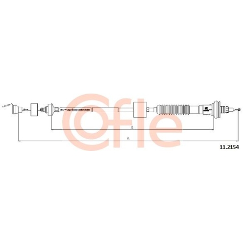 Seilzug Kupplungsbetätigung Cofle 11.2154 für Citroën