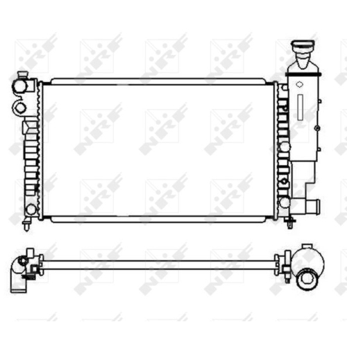 Kühler Motorkühlung Nrf 58920 für Peugeot Für Fahrzeuge Ohne Klimaanlage