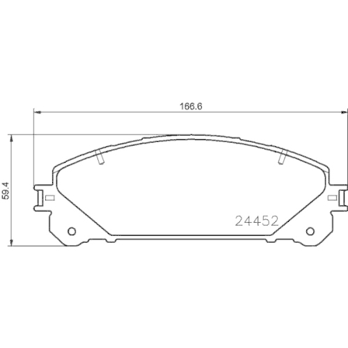 Bremsbelagsatz Scheibenbremse Hella Pagid 8DB 355 015-461 für Toyota Lexus