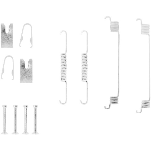 Zubehörsatz Bremsbacken Hella Pagid 8DZ 355 200-571 für Hinterachse