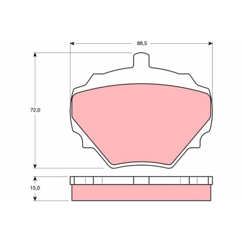 Bremsbelagsatz Scheibenbremse Trw GDB974 für MG Rover Land Rover Hinterachse