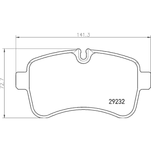 Bremsbelagsatz Scheibenbremse Hella Pagid 8DB 355 005-551 für Iveco Hinterachse