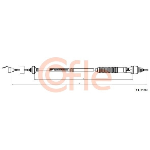 Seilzug Kupplungsbetätigung Cofle 11.2199 für Citroën