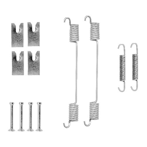 Zubehörsatz Bremsbacken Hella Pagid 8DZ 355 200-751 für Peugeot Hinterachse