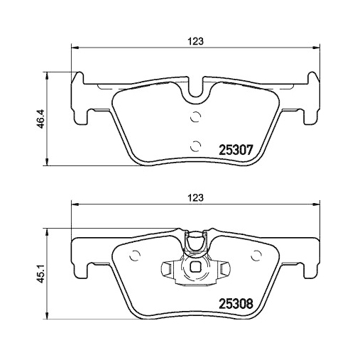 Kit De Plaquettes De Frein Frein À Disque Hella Pagid 8DB 355 019-971 pour Bmw