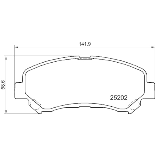 Bremsbelagsatz Scheibenbremse Hella Pagid 8DB 355 015-911 für Nissan Suzuki