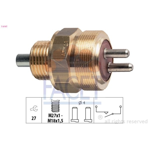 Schalter Rückfahrleuchte Facet 7.6147 Made In Italy - Oe Equivalent für Fiat Man