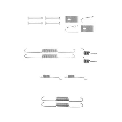 Zubehörsatz Bremsbacken Hella Pagid 8DZ 355 200-931 für Hinterachse