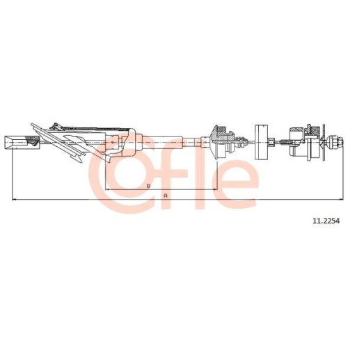 Seilzug Kupplungsbetätigung Cofle 11.2254 für Citroën