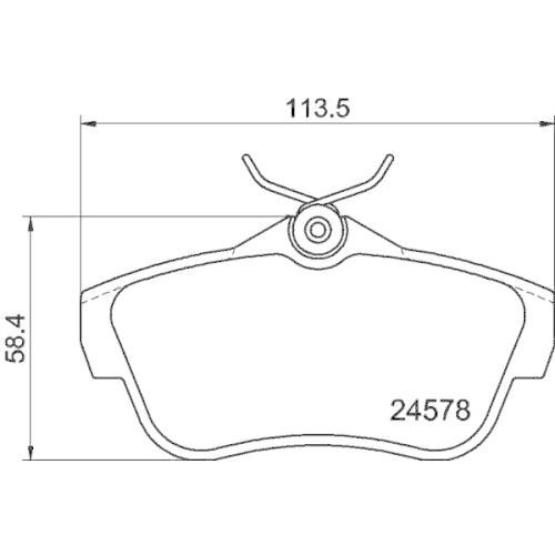 Bremsbelagsatz Scheibenbremse Hella Pagid 8DB 355 013-421 für Citroën Fiat