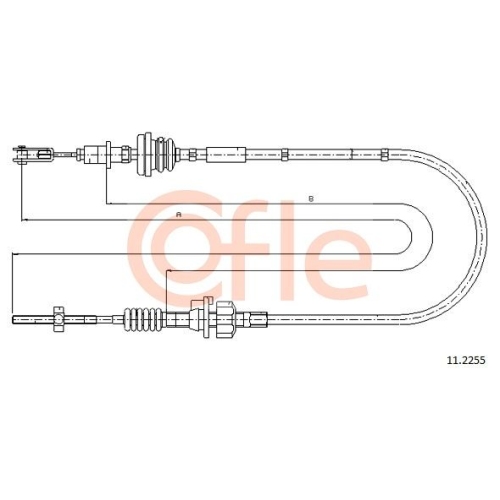 Seilzug Kupplungsbetätigung Cofle 11.2255 für Citroën Peugeot Toyota
