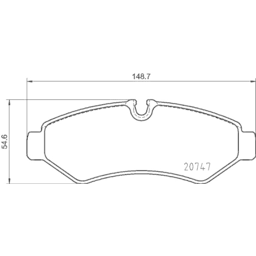 Bremsbelagsatz Scheibenbremse Hella Pagid 8DB 355 036-861 für Mercedes Benz