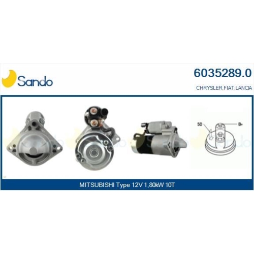 Starter Sando 6035289.0 für Chrysler Fiat Mitsubishi