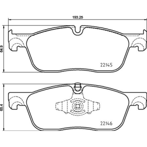 Bremsbelagsatz Scheibenbremse Brembo P44026 Prime Line für Jaguar Toyota