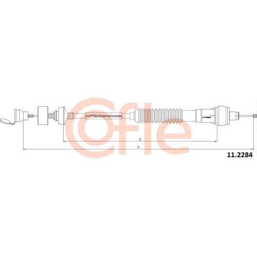Seilzug Kupplungsbetätigung Cofle 11.2284 für Citroën