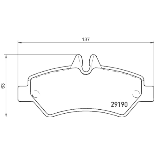 Bremsbelagsatz Scheibenbremse Hella Pagid 8DB 355 005-351 für Mercedes Benz VW