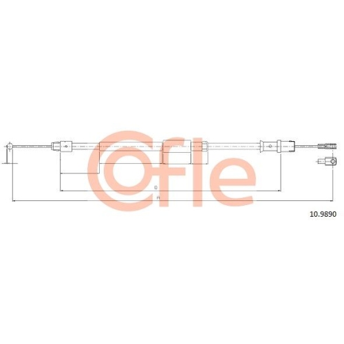 Seilzug Feststellbremse Cofle 10.9890 für Mercedes Benz Mercedes Benz VW Vag