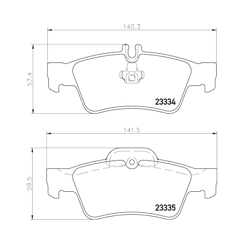 Bremsbelagsatz Scheibenbremse Hella Pagid 8DB 355 018-751 für Mercedes Benz