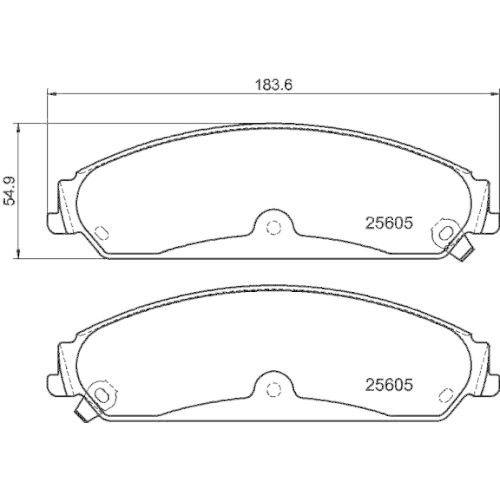 Bremsbelagsatz Scheibenbremse Hella Pagid 8DB 355 020-541 für Chrysler Lancia