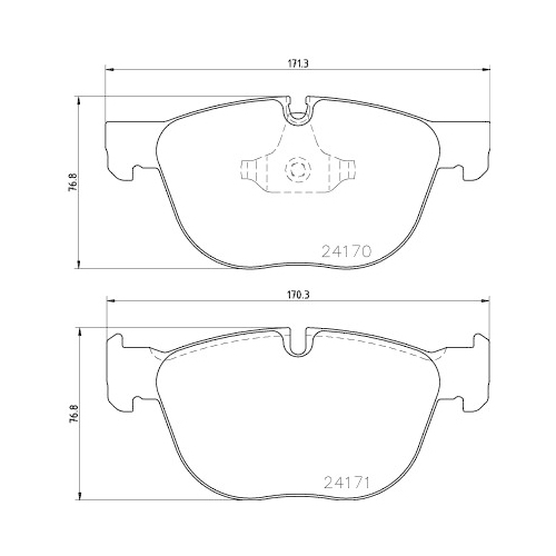 Bremsbelagsatz Scheibenbremse Hella Pagid 8DB 355 012-541 für Bmw Vorderachse