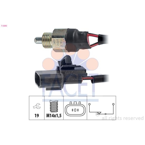 Schalter Rückfahrleuchte Facet 7.6202 Made In Italy - Oe Equivalent für