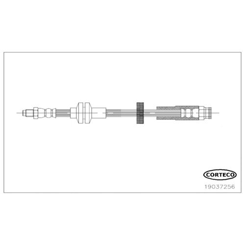 Bremsschlauch Corteco 19037256 für Alfa Romeo Vorderachse