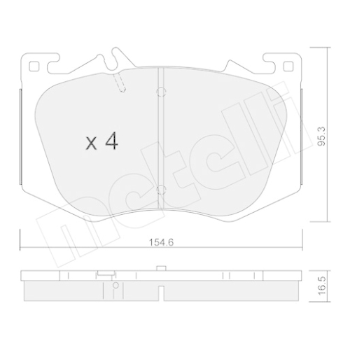 Bremsbelagsatz Scheibenbremse Metelli 22-1269-0 für Mercedes Benz Mercedes Benz