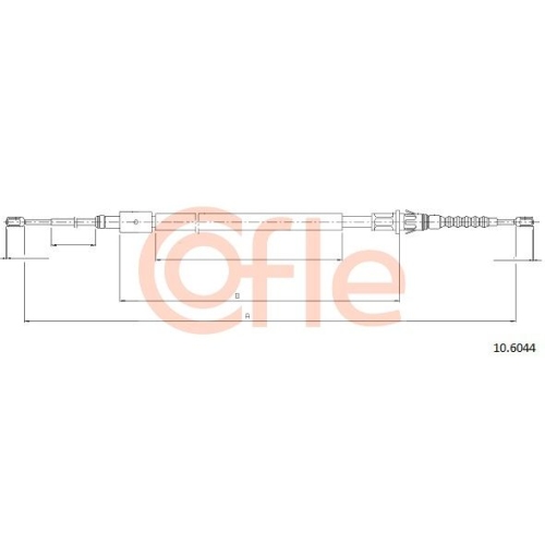 Seilzug Feststellbremse Cofle 10.6044 für Peugeot Hinten Links Rechts