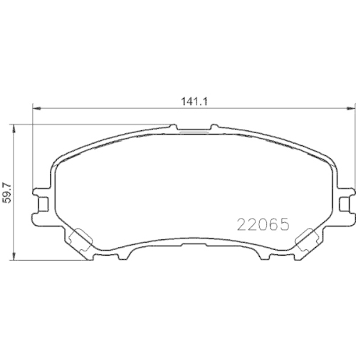 Bremsbelagsatz Scheibenbremse Hella Pagid 8DB 355 021-691 für Nissan Renault